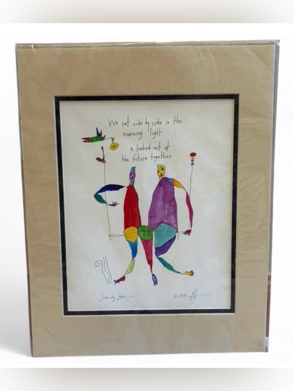 Brian Andreas Vintage 90s Side by Side StoryPeople Art Print Abstract Artwork